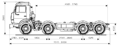 Kamaz 6540 podwozie schemat_0